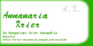 annamaria krier business card